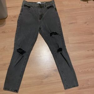 Celebrity Pink women's Gray Distressed Skinny Jeans